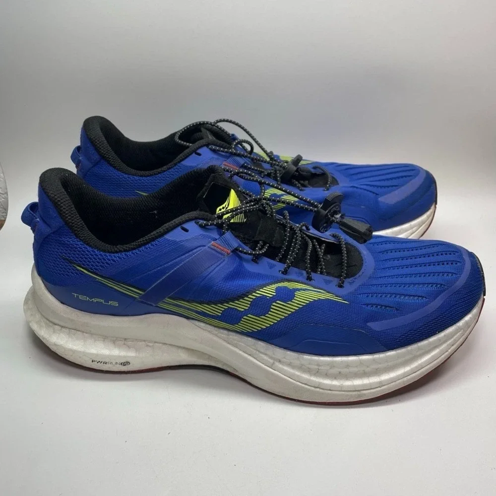 Saucony Tempus‎ Men\'s Blue Raz/Acid Size 11.5 NO INSOLES Size 11.5 - Saucony Tempus Blue Raz/Acid for sale online | eBay main image 2